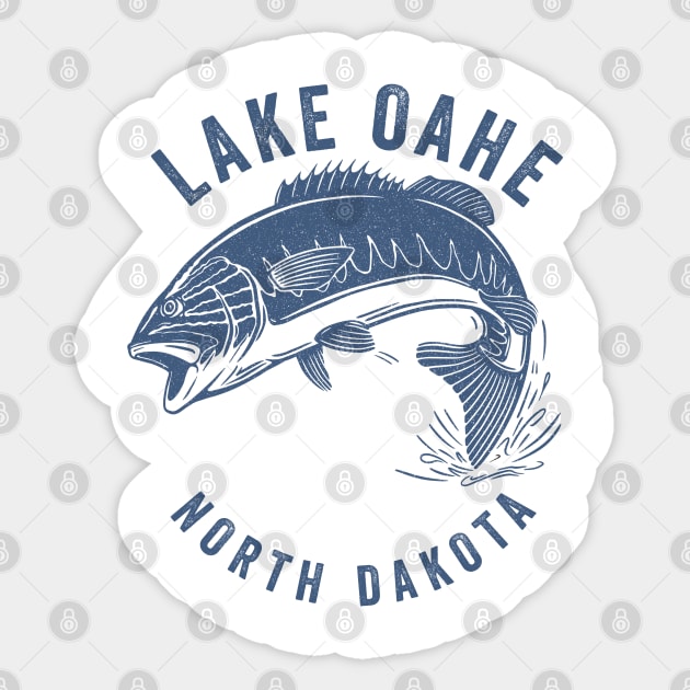 Lake Oahe North Dakota Sticker by Eureka Shirts